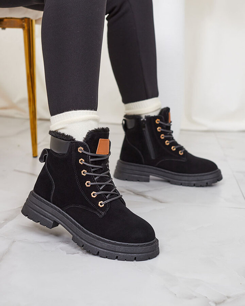 Royalfashion Negru cizme de vânătoare izolate pentru femei Radoras