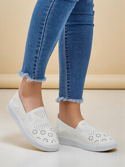Royalfashion Încălțăminte damă slip-on cu model ajurat Mayla