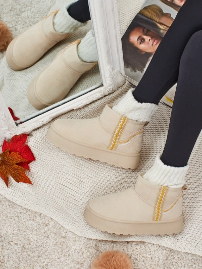 Botine scurte de damă tip snowboots Pravel