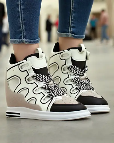 Royalfashion Pantofi sport de înaltă calitate pentru femei cu talpă ascunsă Oblaffi