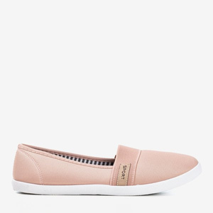 Jasnoróżowe tenisówki slip on Spoulia - Obuwie