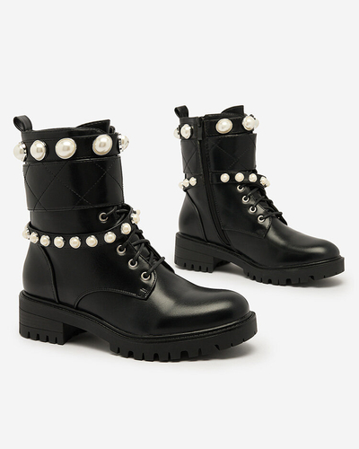 Royalfashion Cizme bagger de damă în negru Fessefy