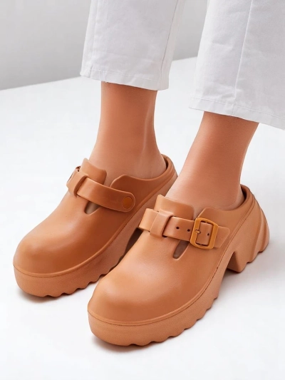 Sandale cu toc din cauciuc pentru femei Royalfashion Voxones