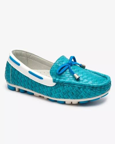Mocasini turcoaz pentru copii Dannad- Footwear