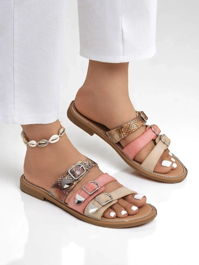 Royalfashion Dames platsool Snake Chic-pantoffels