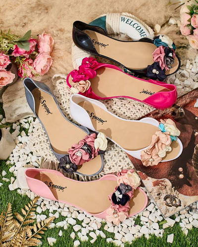 Royalfashion Balerini din cauciuc cu floare Koddies