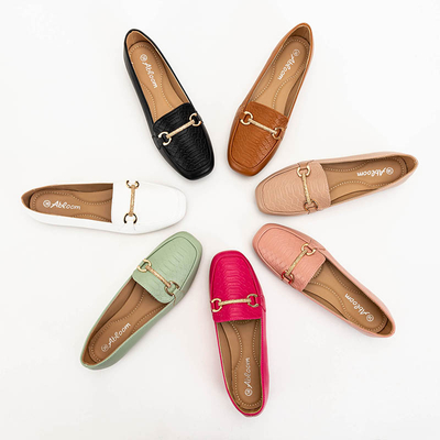 Mocasini dama fucsia cu decor Riltia - Incaltaminte