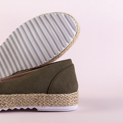 OUTLET Espadrile verzi dama Nuhente camo - Pantofi