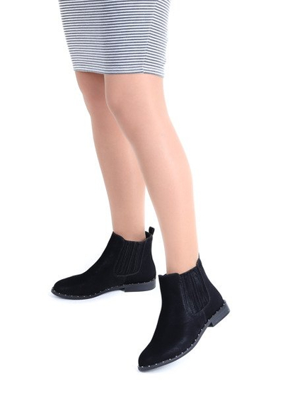 Klasyczne sztyblety w kolorze czarnym Audria- Obuwie