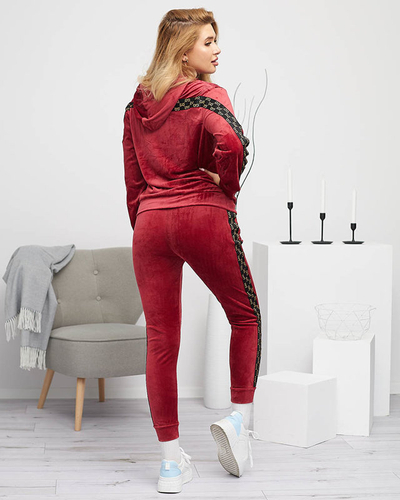 Set trening dama cu dungi maro - Imbracaminte