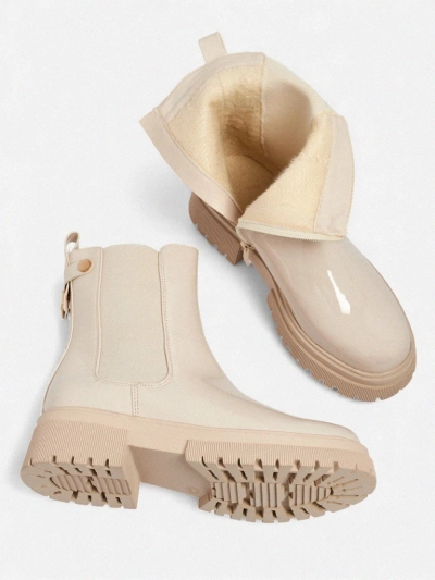 Botine de damă lăcuite din piele ecologică Calebi