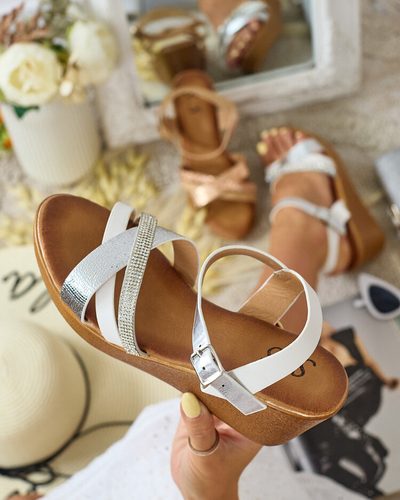 Royalfashion Sandale de damă cu zirconii Bozi