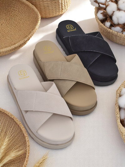 Royalfashion Sandale plate pentru femei Evre