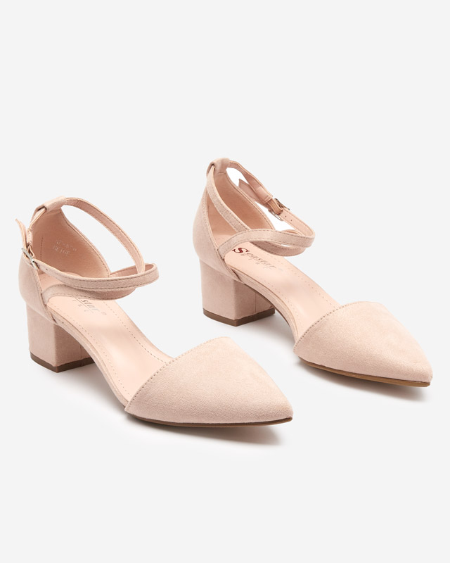 Sandale de damă bej pe stâlp Crisco - Încălțăminte