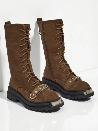 Royalfashion Botine de damă cu șireturi Werces