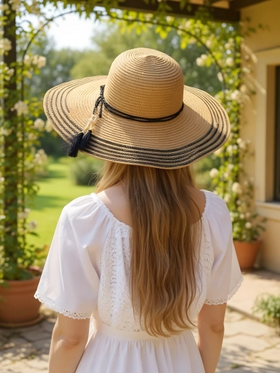 Royalfashion Pălărie de paie pentru femei Rionnav