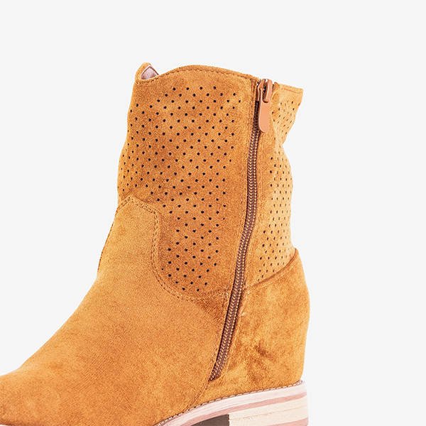 Cizme de cowboy maro pe o pană acoperită Taize - Încălțăminte