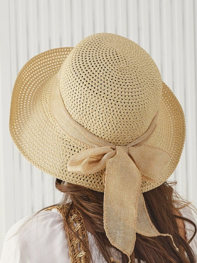 Royalfashion Pălărie de paie pentru femei Grace Ribbon
