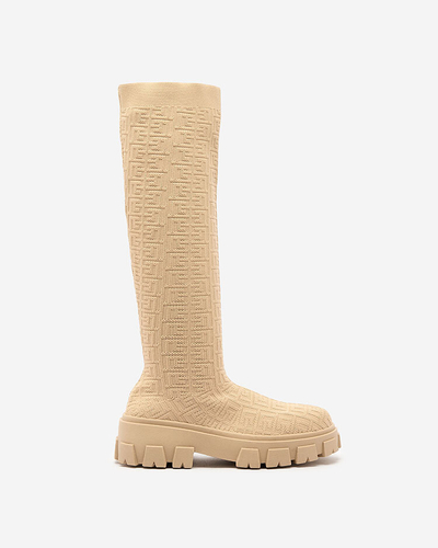 Royalfashion Cizme cu model pentru femei bej Helipea