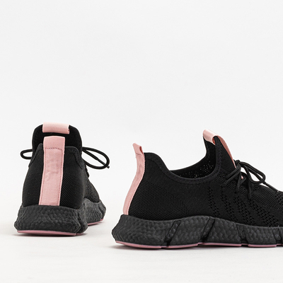 Pantofi sport de dama Bommgi negri si roz - Incaltaminte