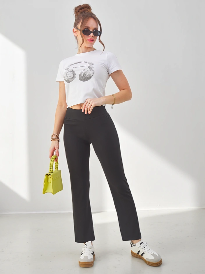 Royalfashion Leggings din bumbac simple pentru femei