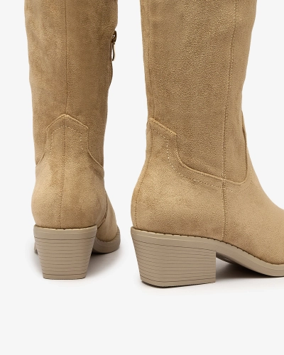 Royalfashion Cizme izolate de damă în culoarea camel Comfy Elegance