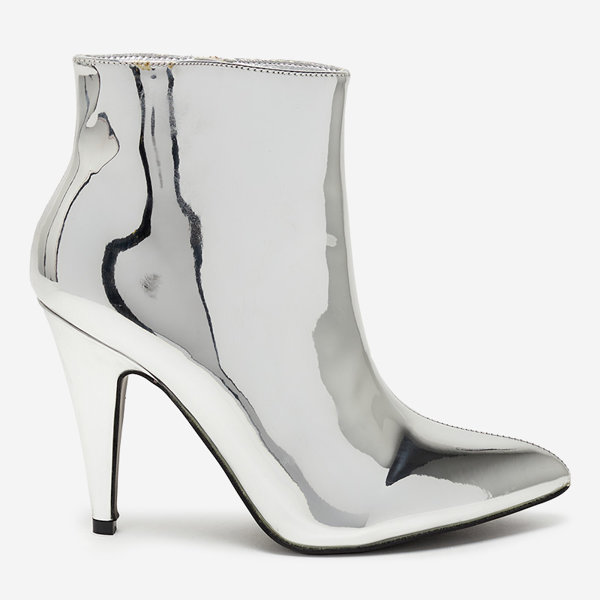 OUTLET Cizme Macalli lacuite argintie. Pantofi