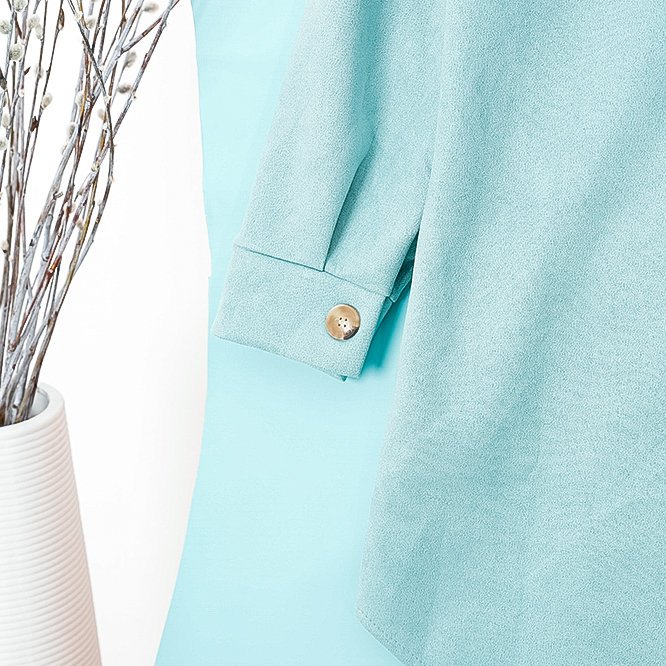 Geacă de cămașă oversize pentru damă ecologică de menta pentru femei - Îmbrăcăminte