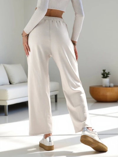 Pantaloni largi de trening pentru femei Royalfashion cu strasuri