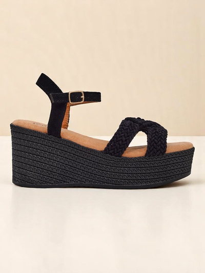 Royalfashion Sandale cu platformă pentru femei împletite Sunny Day