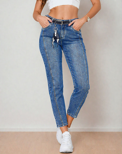 Royalfashion Pantaloni boyfriend din denim pentru femei