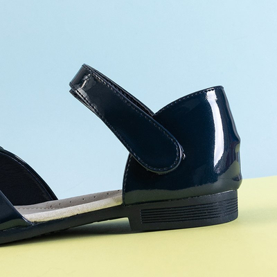 OUTLET Sandale pentru copii bleumarin cu fundita Albina - Incaltaminte