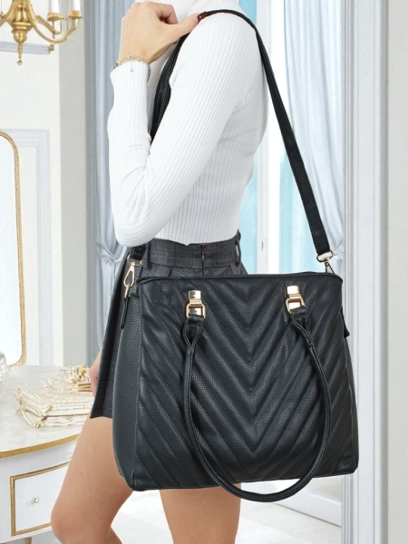 Geantă de damă shopper din piele ecologică cu imprimeu Corvella