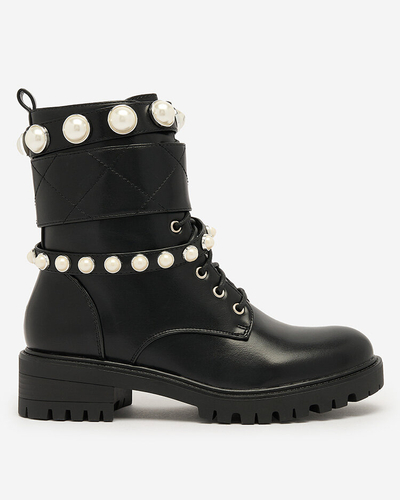 Royalfashion Cizme bagger de damă în negru Fessefy