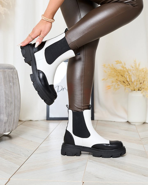 Royalfashion Cizme albe pentru femei Userrus