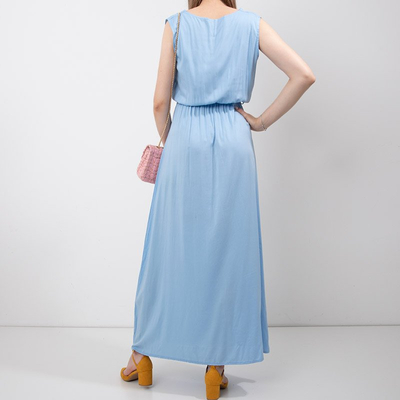 Rochie maxi albastră pentru femei - Îmbrăcăminte