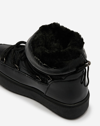 Royalfashion Încălțăminte de copii a'la cizme de zăpadă în negru Asifa
