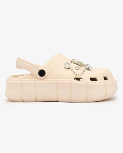 Royalfashion Șlapi de cauciuc pentru femei Cream Kooranza