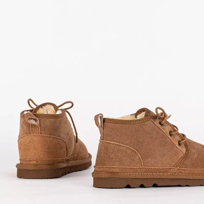 OUTLET Cizme de zapada scurte cu siret maro pentru copii Tibilis- Pantofi