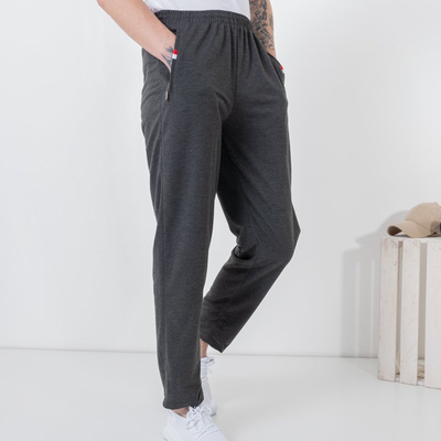 Pantaloni de trening bărbați gri închis - Îmbrăcăminte