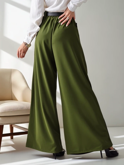 Royalfashion Pantaloni Largi pentru Femei din Rayon