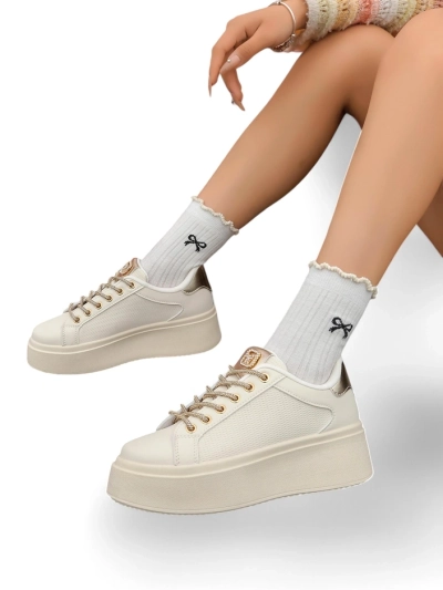 Royalfashion Pantofi sport pentru femei cu șnururi decorative Eone