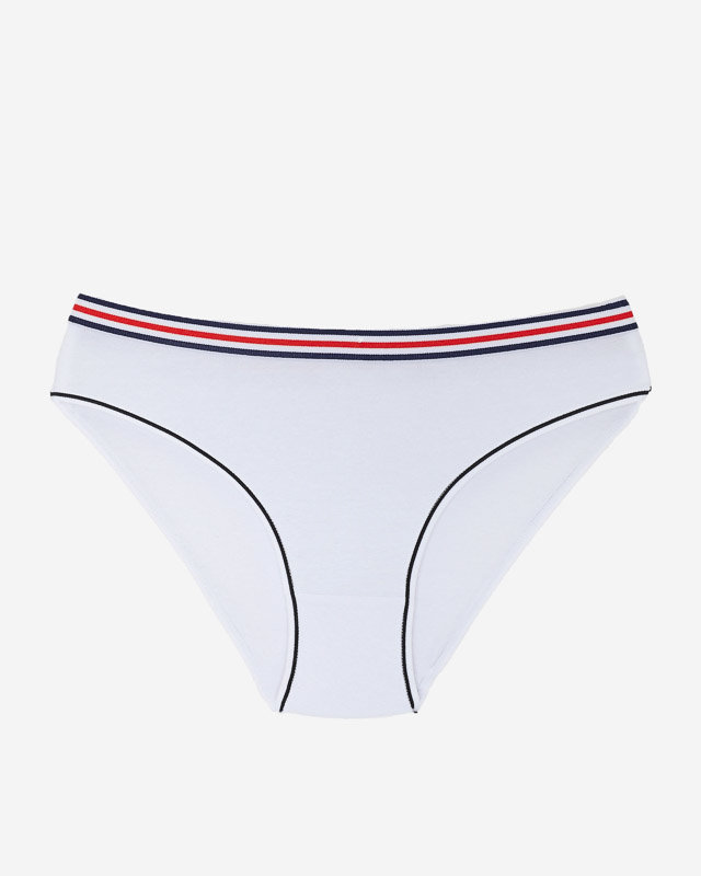 Chiloți din bumbac alb de damă - Lenjerie intimă