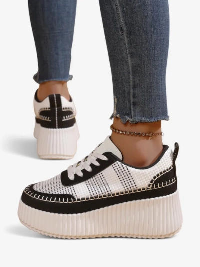 Royalfashion Sneakers platform pentru femei Siserra
