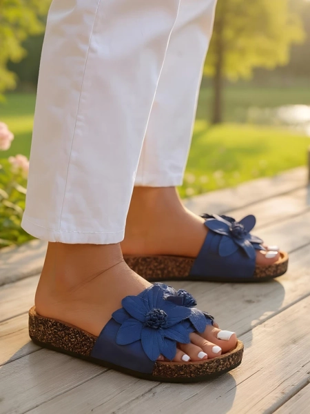 Sandale pentru femei Royalfashion cu flori Foules