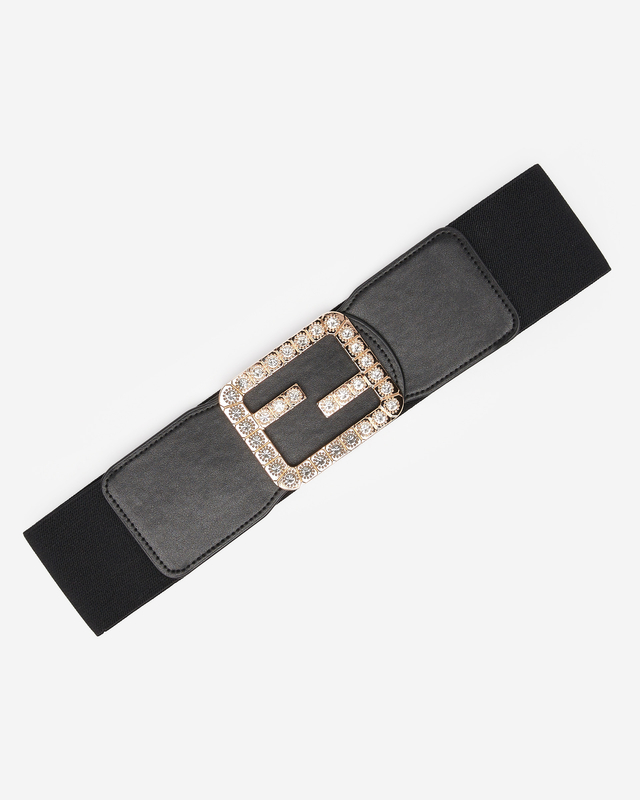 Cureaua Neagra Lata Elastica De Dama cu Zirconiu Cubic - Accesorii