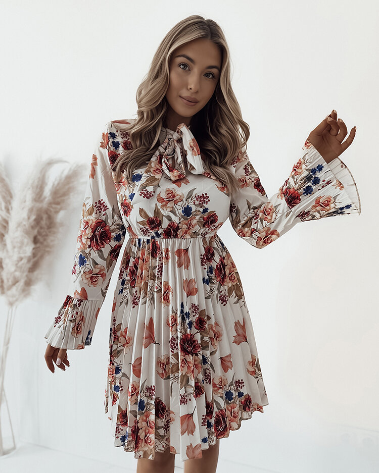 Royalfashion Rochie mini cu motive florale pentru femei