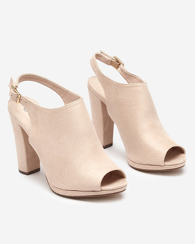 Sandale de dama bej pe post superior Weteri - Incaltaminte