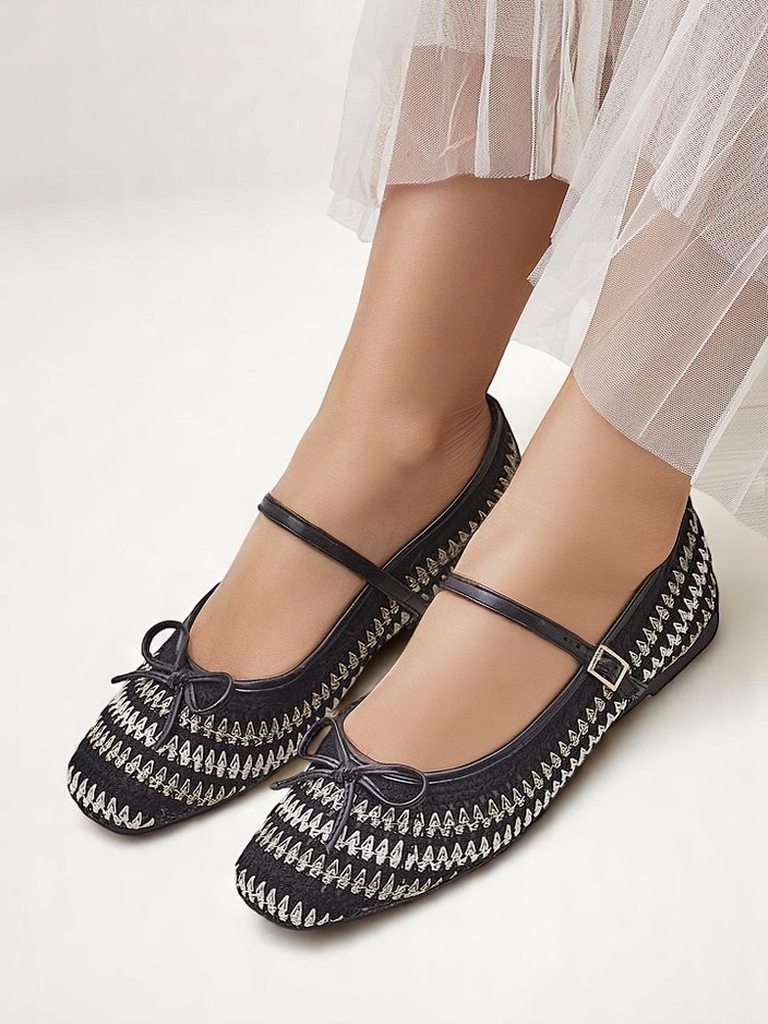 Royalfashion Balerini de damă din material țesut cu baretă Vanot