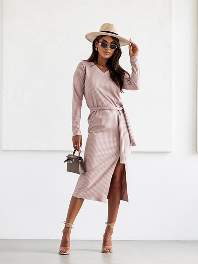 Royalfashion Rochie la jumătatea gambei din bumbac pentru femei